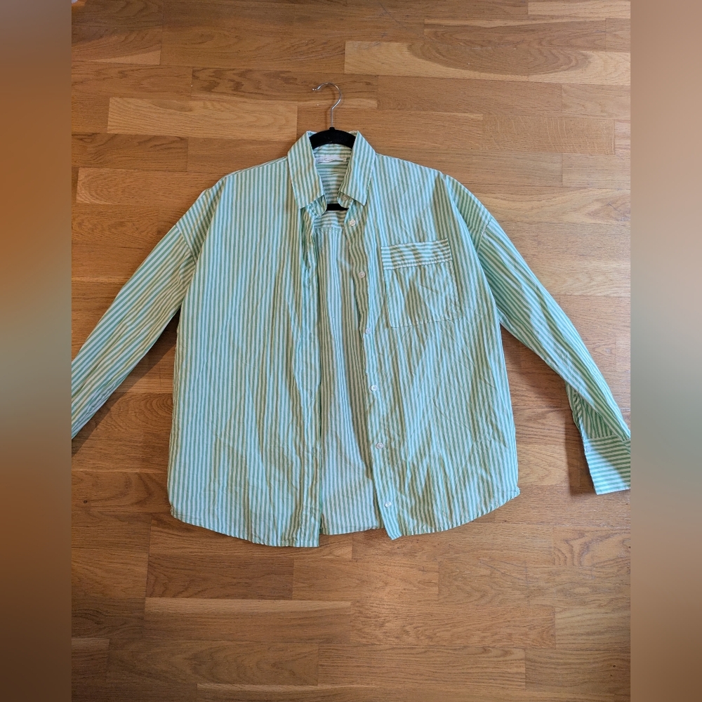 Oak & Fort oversized striped button-up